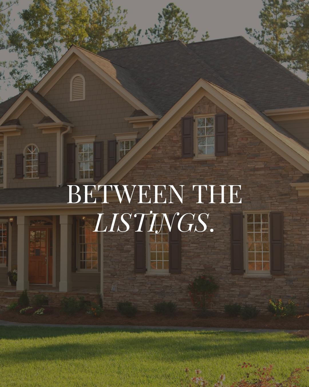 Between the listings — stone and shake craftsman exterior