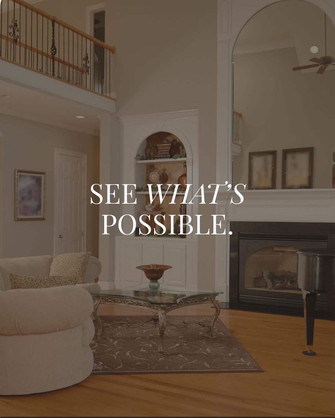 See what's possible — light-filled two-story living room